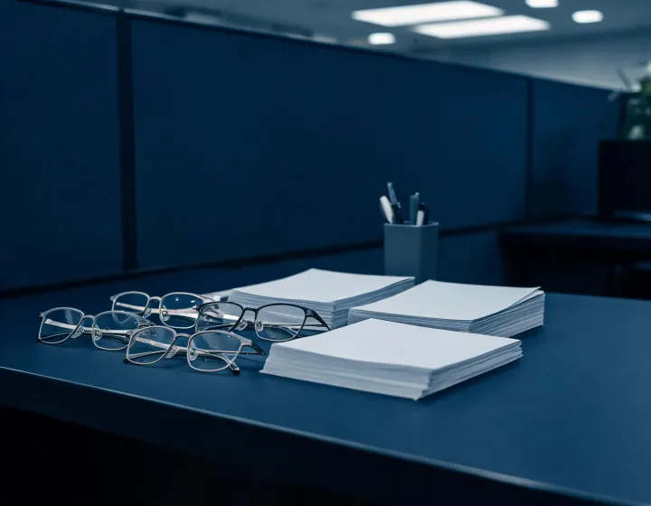 Independent sourcing desk reviewing progressive glasses briefs